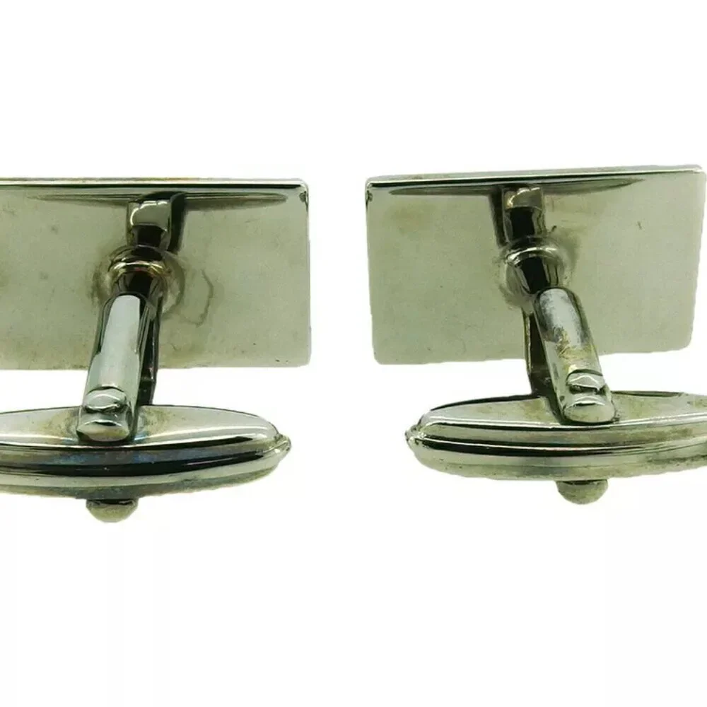 dunhill cuff d mark Silver & Gold Hardware Authentic Used